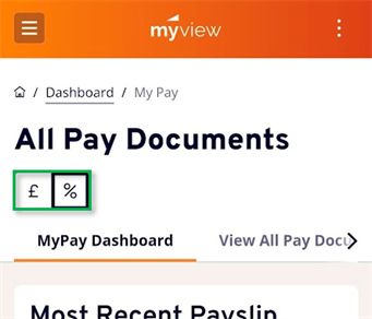 MyView pound and percent