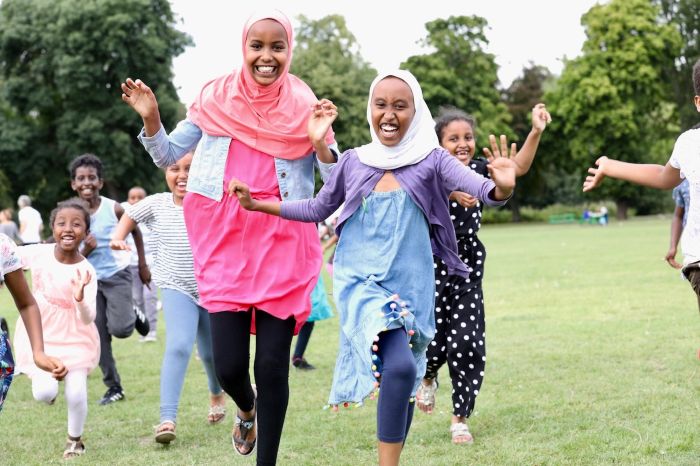 Picture of girls running