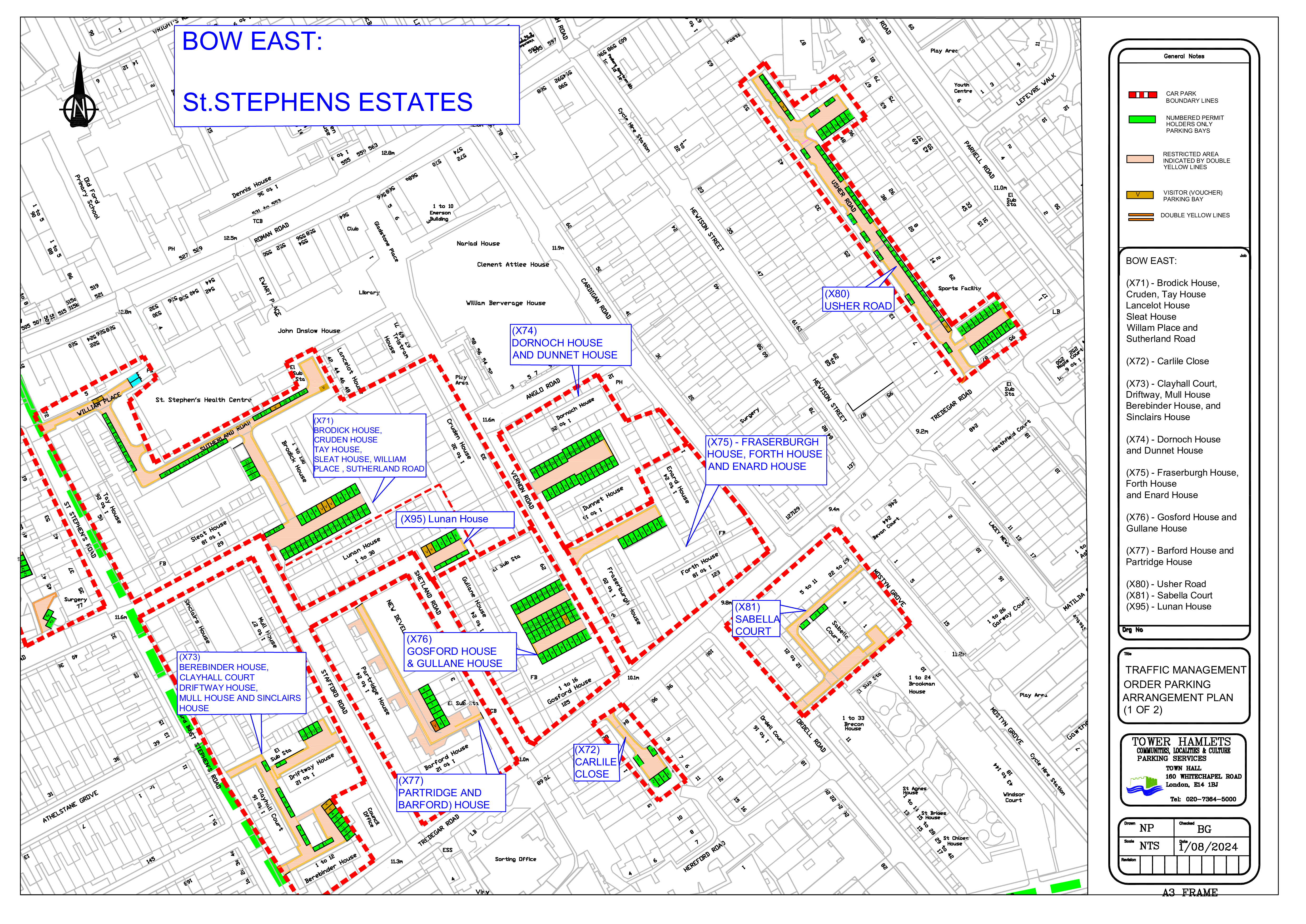 St Stephens Estate - Bow East Proposed Parking arrangement plans