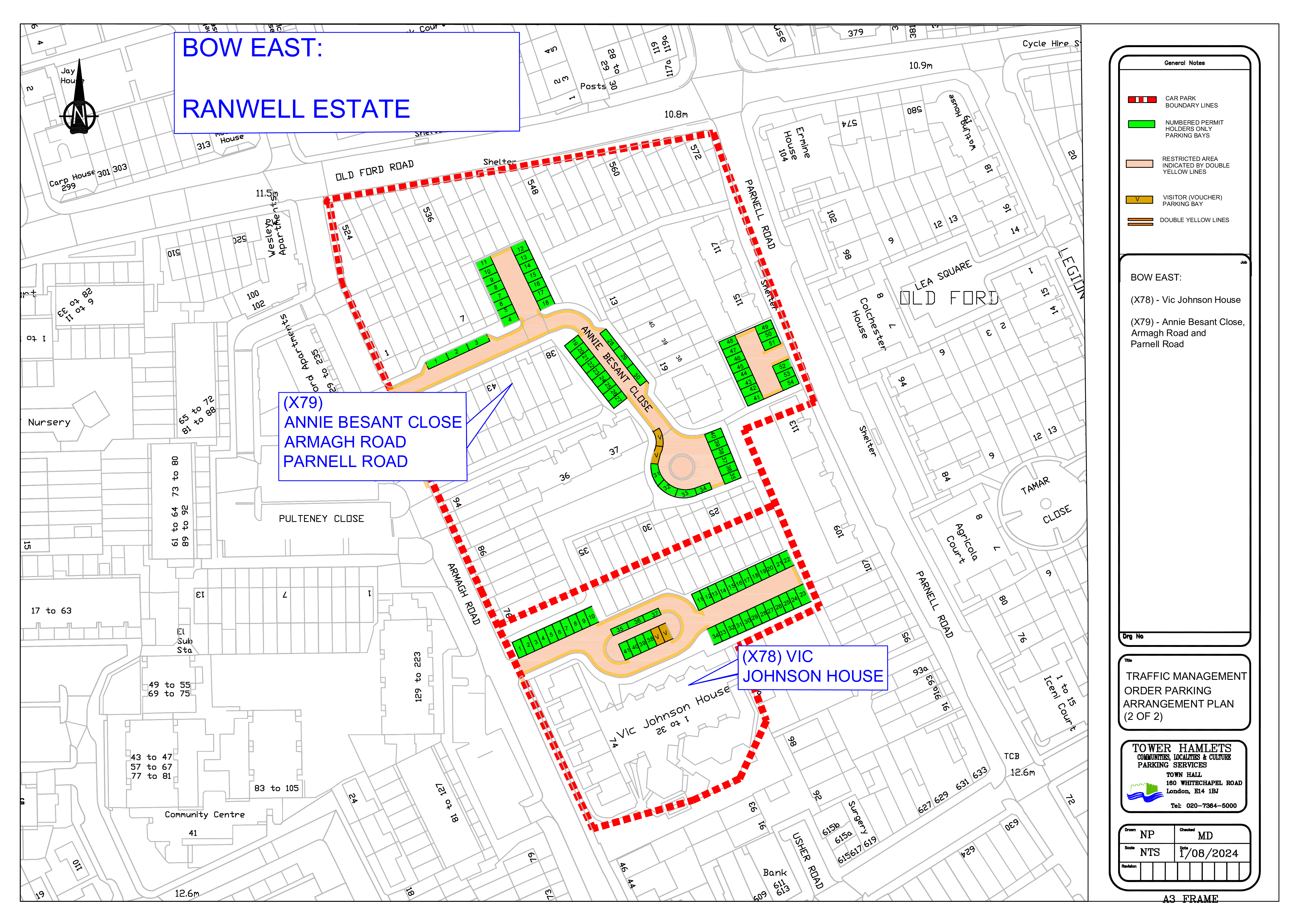 Ranwell Estate - Bow East Proposed Parking arrangement plans